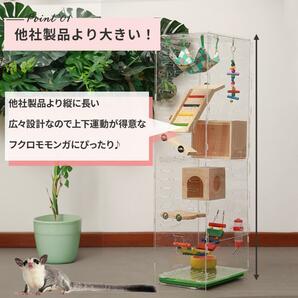 フクロモモンガ アクリルルーム 特大 アクリル ケージ 小動物 90cm 日本語説明書の画像4