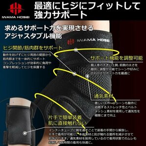 【IWAMA HOSEI】 岩間縫製 肘サポーター ヒジサポーター フリーサイズ 左右兼用 男性用 ELBOW FIT-TH 新品未使用 22の画像4