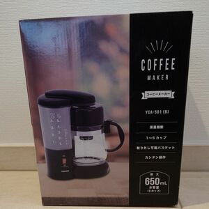 山善] コーヒーメーカー 650ml 5杯用 ドリップ式 アイス、ホットコーヒー ブラック YCA-501