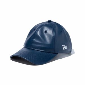 ニューエラ　NEWERA ネイビー　紺　帽子　キャップ　アップルレザー