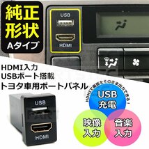 プリウス 30系 トヨタ Aタイプ HDMI USB ポート スイッチ ホール パネル スマホ ナビ 充電器 車内 /134-52 A-1_画像1