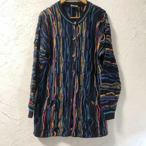 AE64 Australian clothing co 3D ニットカーディガン ロング トップス COOGI クージー 80s vintage ヴィンテージ ニット セーター