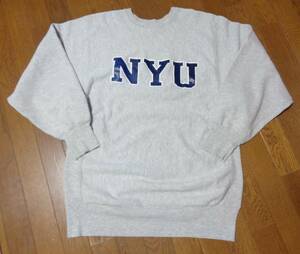 XXLサイズ/NYU/ニューヨーク大学/トリコ刺繍タグ/USA/1990/90s/チャンピオンChampion/リバースウィーブ/ビンテージ/スウェット/トレーナー