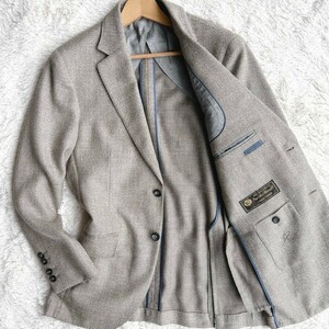 極美品！HACKETT × 最高級Loro Piana ハケットロンドン ロロピアーナ テーラードジャケット メンズ Mサイズ リネン混 麻 アンコン 春夏