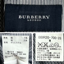 【爽やか春ジャケ】BURBERRY LONDON バーバリーロンドン 薄手 テーラードジャケット シルク混 絹 メンズ シェルボタン M 春夏 アンコン_画像8