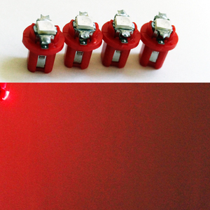 LED T5 B8.5D 赤 4個 欧州車 バルブ ライト エアコン メーター スイッチ インジゲーター ポジション SMD 照明 球 高輝度 レッド