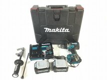 ☆中古品☆ makita マキタ 40Vmax 充電式震動ドライバドリル HP001GRDX 青/ブルー バッテリー2個(2.5Ah) 充電器+ケース 87791_画像3