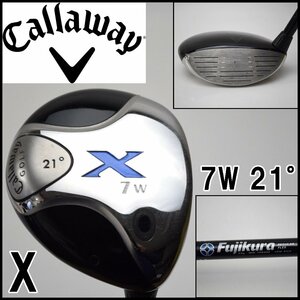 キャロウェイ X フェアウェイウッド 7W 21° フレックスREGULAR Fujikuraシャフト Callaway ゴルフクラブ