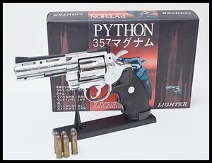 PYTHON 357マグナム CTG ピストル型 ガス ライター シルバー 喫煙 インテリア LIGHTER 次元