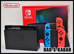 美品 任天堂 ニンテンドースイッチ バッテリー強化版 新モデル HAD-S-KABAH JPN Joy-Con ネオンブルー/ネオンレッド NINTENDO SWITCH