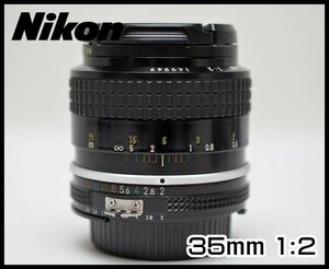良品 Nikon ニコン NIKKOR 35mm 1:2 一眼レフ カメラ レンズ ニッコール