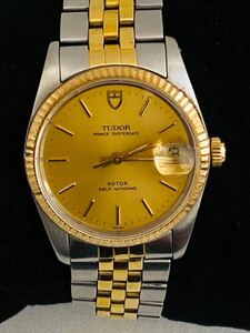 TUDOR チュードル チューダー Oyster Date オイスターデイト 74033 34mm Men’s メンズ watch 腕時計 AT 自動巻 YG SS 金 稼働中