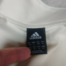 【美品】 adidas アディダス ジャージ 上下セット Mサイズ オフホワイト×赤 トラックジャケット パンツ セットアップ トレーニングウェア_画像5