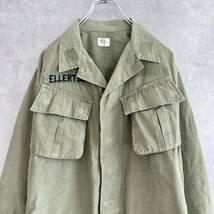 60s US ARMY ジャングルファティーグジャケット 4th リップストップ JUNGLE FATIGUE JACKET ミリタリー 古着 ヴィンテージ_画像1