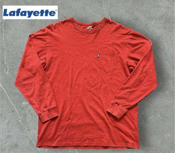 LAFAYETTE ラファイエット ロンT Tシャツ 長袖 XL 赤　レッド