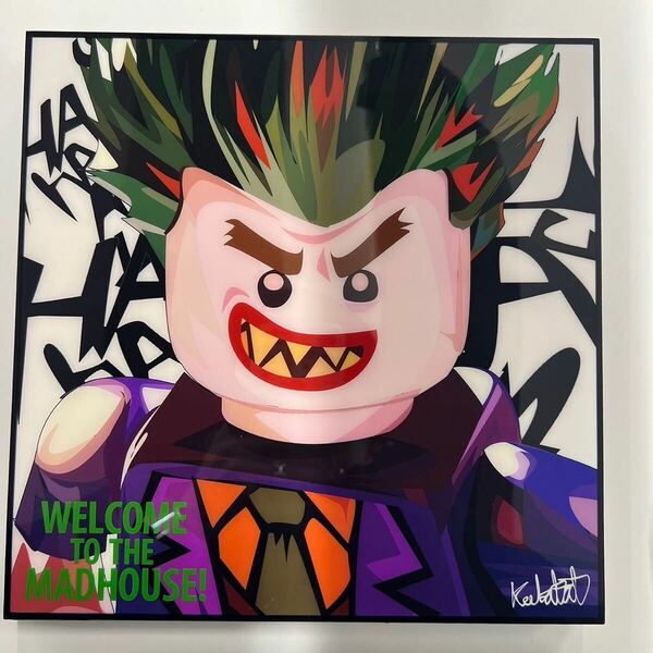 joker ジョーカー　LEGO レゴ　ポップアート　パネル　インテリア　ポップアートパネル　イラスト