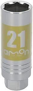 エーモン(amon) アルミホイール用薄口ソケット(キズ防止カバー付) 21mm 差込角サイズ12.7mm 883