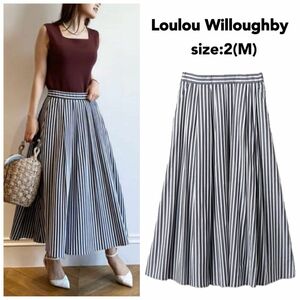 【極美品】Loulou Willoughby コードストライプタックスカート 2