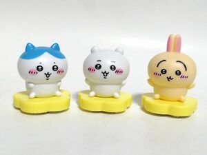 59 『ちいかわ』「フィギュアスタンプ」ちいかわ・ハチワレ・うさぎのおすわり姿がキュートなフィギュアつきスタンプとインクのセット