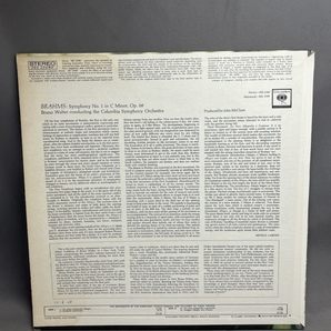 【LP】ブラームス 交響曲第1番 米COLOMBIA MS6389 2EYES ワルター の画像2