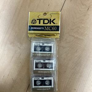 TDK ティーディーケー マイクロ カセットテープ MC60 D-MC60U3 MICROCASSETTE 記録媒体 中古未使用