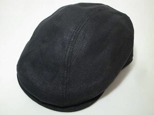 【送料無料 即決】New York HatニューヨークハットNewYorkHat USA製 Linen 1900 リネン素材 ハンチング 黒 ブラック XXL 新品 アメリカ製