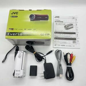 【簡易動作確認済み】JVC Everio GZ-E50-W デジタルビデオカメラ　ハンディビデオカメラ　カメラ　JVC ビクター　