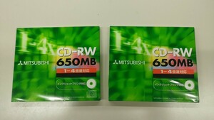 未開封 MITSUBISHI DVD-RW 繰り返し録画 2枚 650MB 4.倍速対応 インクジェットプリンタ対応