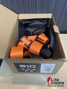 [ new standard ]510-GZ full Harness black / orange free size 165cm~185cm till object safety belt one touch one touch buckle shoulder pad trunk be
