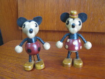 ミッキーマウス　ミニーマウス　木製置物　木製おもちゃ　ディズニー　キャラクター　雑貨_画像6