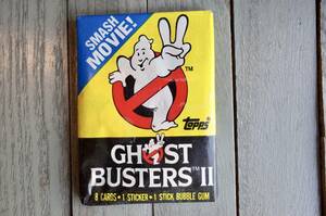 90*s Deadstock dead stock GHOST BUSTERSⅡ ghost Buster z2 card sticker BUBBLE GUM movie America made 