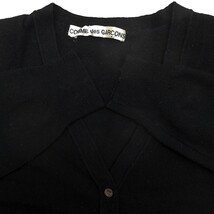 ~'80s COMME des GARCONS コムデギャルソン 初期 マキシ丈 ロングカーディガン 黒の衝撃 ヴィンテージ アーカイブ 川久保玲 70s Archive_画像4