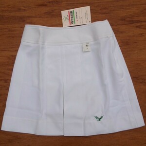  unused '80s Wreath lease KAWASAKI Kawasaki racket W63 M white culotte skirt 588 at that time badminton tennis Vintage made in Japan 