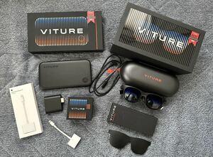  VITURE One XRグラス （ブラック）＆モバイルドック＆HDMI XRアダプター＆レンズフード＆iPhone Digital AVアダプタ セット 中古品