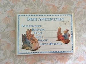 * England made * Peter Rabbit * birth card * envelope attaching * new goods * Point ...*