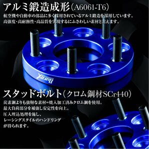 DURAX ワイドトレッドスペーサー 20mm PCD114.3 5H P1.25 ステッカー付 ブルー 2枚 ホイール スペーサー ワイトレ 日産 スズキ スバルの画像3