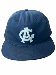 ●●新品us製 EBBETS FIELD エベッツフィールド アメリカン ジャイアンツ ベースボールキャップ 紺x白●●