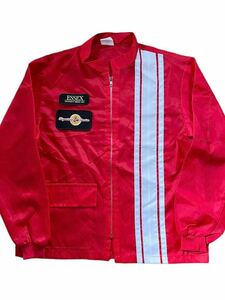 ●●美品 未使用デッドストック vintage 90's us製 THE GREAT LAKES JACKET グレイトレイクス ジャケット レーシングジャケット M 赤●●