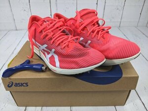 【9yt012】陸上競技用スパイクシューズ asics アシックス 1093A196 コスモレーサー LD 3 ディーバピンク/ホワイト 26.5ｃｍ 美品◆y94