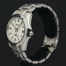 1円～◎美品◎SEIKO セイコー GS グランドセイコー 白柄文字盤 メンズ クォーツ SBGF017 8J56-8020◎_画像2