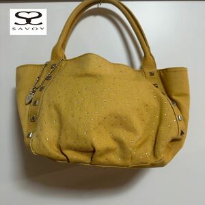 ST ■ Savoy Savoy Ladies Mudbag Yellow Yellow Yellow Charm Magce Mag Сумка сумка с блестящими шпильками внутри кармана