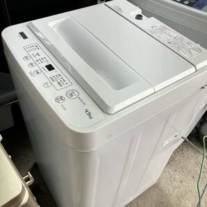 2021年製【引取OK 福岡】ヤマダ 全自動電気洗濯機 4.5㎏ YWM-T45H1の画像1