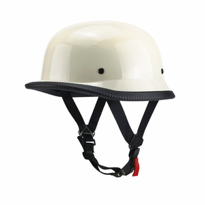 人気新品　ジャーマンヘルメット ヘルメット 原付 ナチヘル 半帽ヘル 軽量ハーレーヘルメット米国 DOT認証済品 ホワイト　サイズ：XL