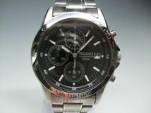 美品 2001 SEIKO Black Chronograph セイコー ブラック クロノグラフ Vintage Rare 7T92-0DW0_画像2