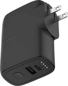 送料無料☆Belkin 25Wモバイルバッテリー搭載USB充電器 5000mAh (USB-C PD3.1 25W / USB-A 12W) PPS対応 PSE技術基準適合 BPZ003dqBKJP 