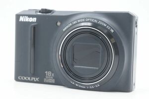 ★☆全額返金保証！最速発送！【Nikon デジタルカメラ COOLPIX S9100 ノーブルブラック 動作確認済】★☆（202403-29419-kaitori）