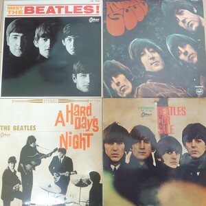 LP☆ザ・ビートルズ 赤盤 4枚セット〜Odeon3枚+Apple1枚〜FOR SALE、meet the Beatles、A Hard Days Night、ラバーソウル
