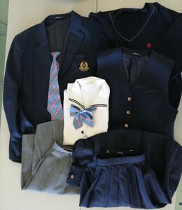 岡山県[岡山東商業高校]　女子制服　LLサイズ9点フルセット　最新モデル