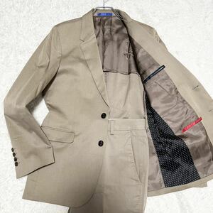 ピーエスポールスミス【至高の逸品】スーツ セットアップ M〜S ベージュ シングル ドット柄 コットン 日本製 PS Paul Smith 1円〜