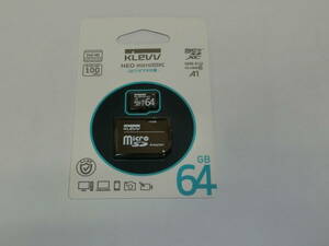 【新品・未使用】KLEVV NEO microSDXCカード 64GB UHS-1 SD変換アダプタ付き